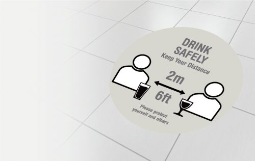 Drink safely - 2 metres