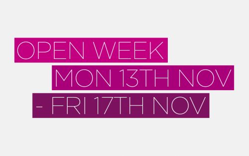 Entwistle Open Week  13th - 17th November Registration